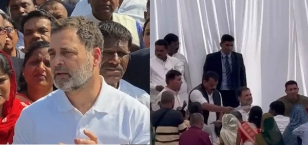 اندور میں متاثرہ خاندانوں سے ملنے پہنچے راہل گاندھی