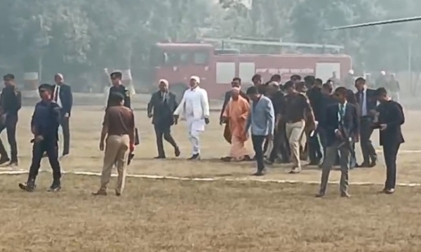 یوپی کے کابینہ وزیر راکیش سچن کی بیٹی کی شادی میں سی ایم یوگی کئی بڑے لیڈروں کے ساتھ کانپور پہنچے