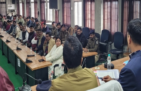 سرسوتی پوجا کے لیے ضلع سطح کی امن کمیٹی کا اجلاس