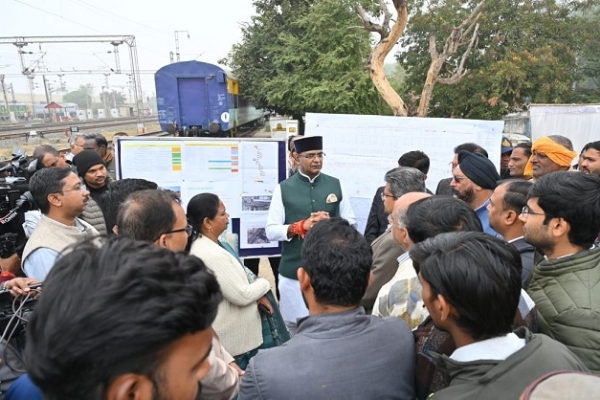 وزیر سارنگ نے نشاط پورہ کوچ فیکٹری آر او بی تعمیراتی مقام کا کیا معائنہ