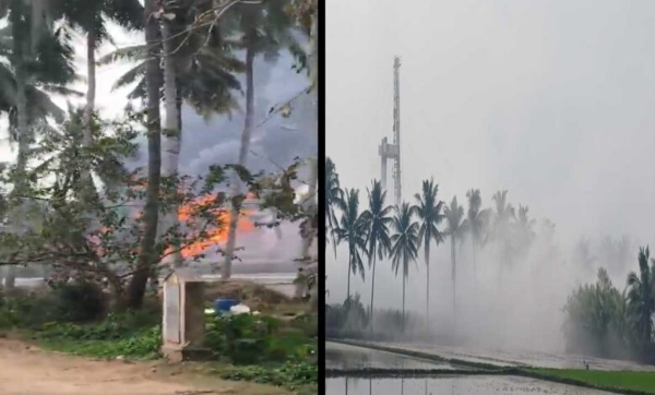 اے پی کے کوناسیما ضلع میں بڑے پیمانے پرگیس لیکیج، شعلے بھڑک اُٹھے اے پی کے کوناسیما ضلع میں بڑے پیمانے پرگیس لیکیج، شعلے بھڑک اُٹھے