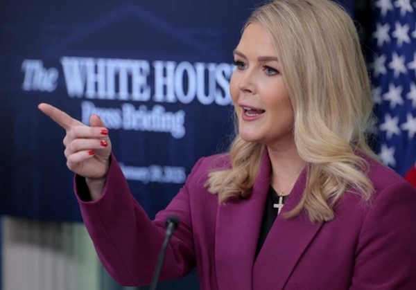 وہائٹ ہاوس کی پریس سکریٹری کیرولین لیویٹ۔ فوٹو انٹرنیٹ میڈیا وہائٹ ہاوس کی پریس سکریٹری کیرولین لیویٹ۔ فوٹو انٹرنیٹ میڈیا