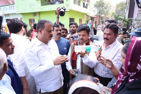 اندور میں اپوزیشن لیڈر سنگھار نے واٹر آڈٹ کیا