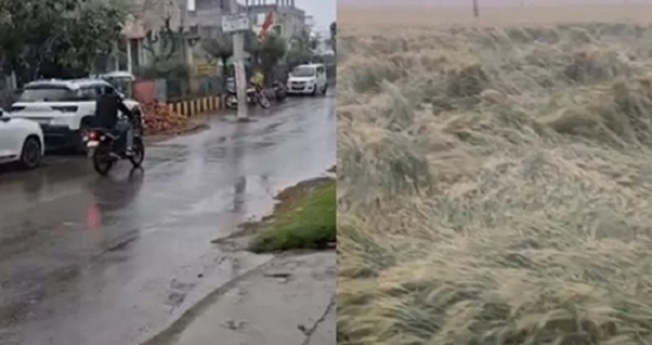 مدھیہ پردیش میں رات کو بارش ہوئی