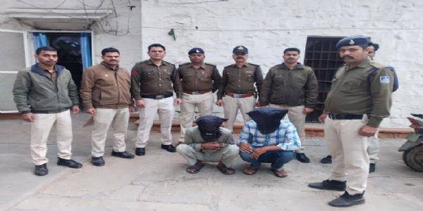 کوتوالی پولیس نے ڈیڑھ کروڑ مالیت کے ایم ڈی کے ساتھ دوکو گرفتار کیا۔