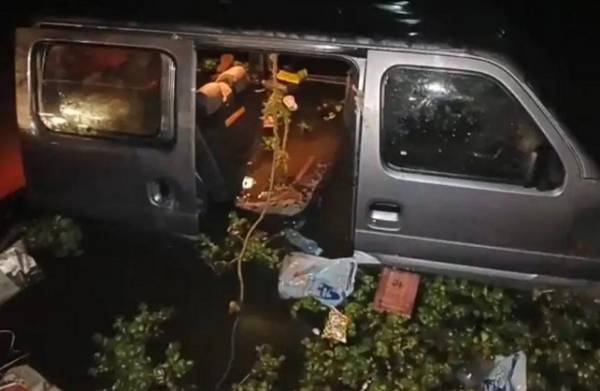 تالاب میں گری وین