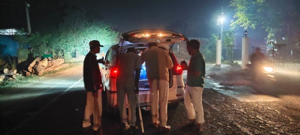 جرائم پر قابو پانے اور سیکورٹی کو لیکر رات گاڑی جانچ مہم