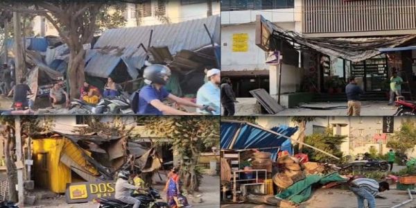 جی ایچ ایم سی کی خصوصی مہم، فٹ پاتھوں پر قائم غیر قانونی دکان برخاست