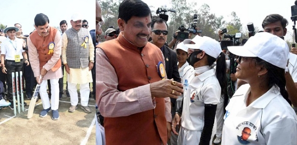 وزیر اعلیٰ ڈاکٹر موہن یادو نے قومی دیویانگ جن کرکٹ کھیل مہوتسو کا باضابطہ افتتاح کر کے کھلاڑیوں سے تعارف حاصل کیا