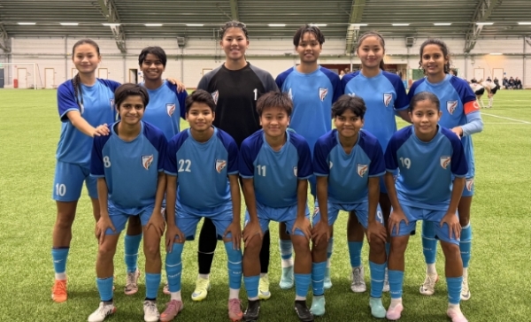 ہندوستانی انڈر 20 خواتین ٹیم نے سویڈش کلب اینسکیڈے آئی کے ڈیم کے ساتھ ڈرا کھیلا