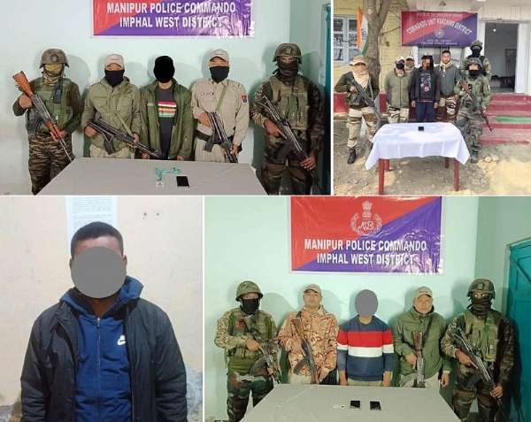 منی پور میں مختلف کارروائیوں میں عسکریت پسند تنظیم پریپاک (پرو) کے چار کیڈر گرفتار