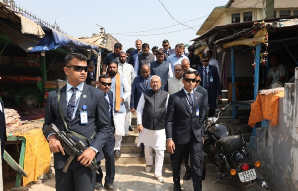 وزیر اعلیٰ نتیش کمار نےبانسگھاٹ برقی شمشان کی تعمیر اور اپروچ سڑک کا معائنہ کیا