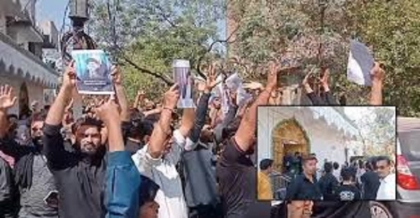 بھوپال میں ایران کے سپریم لیڈر خامنہ ای کی موت پر ماتم، امریکہ-اسرائیل کے خلاف نعرے لگے