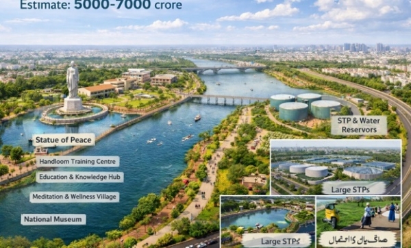 موسی ریور فرنٹ ڈیولپمنٹ پروجیکٹ کے پہلے مرحلہ کے منصوبوں کا خاکہ پیش