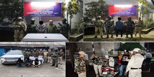 منی پور میں دو عسکریت پسندوں اور منشیات کے تین اسمگلروں سمیت پانچ گرفتار