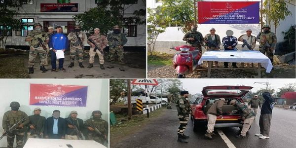 منی پور کی ممنوعہ تنظیموں کے تین کیڈر گرفتار