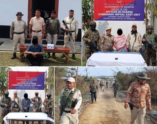 منی پور پولیس کے ذریعے شیئر کی گئی تصاویر۔