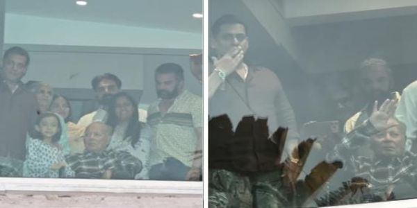 سلمان خان نے والد سلیم خان کے ساتھ عید کی مبارکباد پیش کی