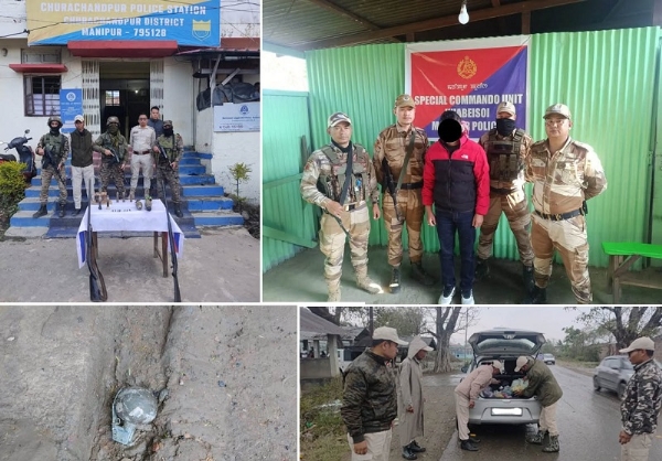 منی پور: پریپاک (پرو) کیڈر گرفتار، مختلف علاقوں سے دھماکہ خیز مواد برآمد منی پور: پریپاک (پرو) کیڈر گرفتار، مختلف علاقوں سے دھماکہ خیز مواد برآمد