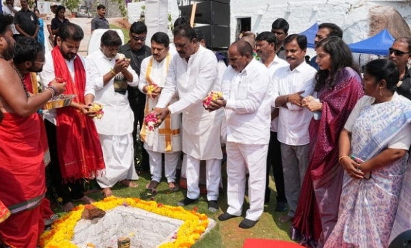 وزیر اعلیٰ کے ہاتھوں منچیروولا میں مندر کی تعمیر نو کا سنگِ بنیاد