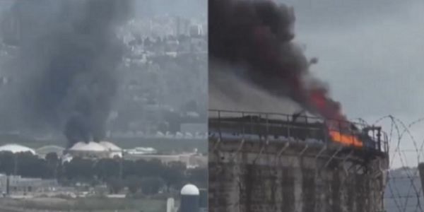 میزائل گرنے پر حیفا کی ریفائنری میں آگ بھڑک اٹھی : اسرائیل