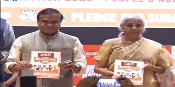 سیتارامن نے آسام اسمبلی انتخابات کے لیے بی جے پی کا سنکلپ پتر جاری کیا