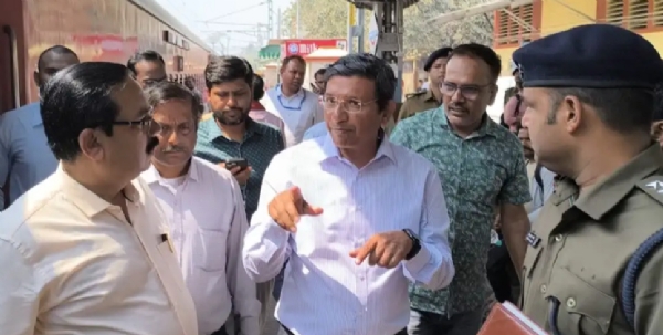 بھاگلپور ریلوے اسٹیشن کا معائنہ