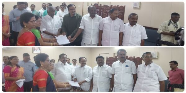 راجیہ سبھا انتخابات کے لیے ڈی ایم کے کے چار اور اے آئی اے ڈی ایم کے کے دو امیدواروں نے اپنے کاغذات نامزدگی داخل کیے۔