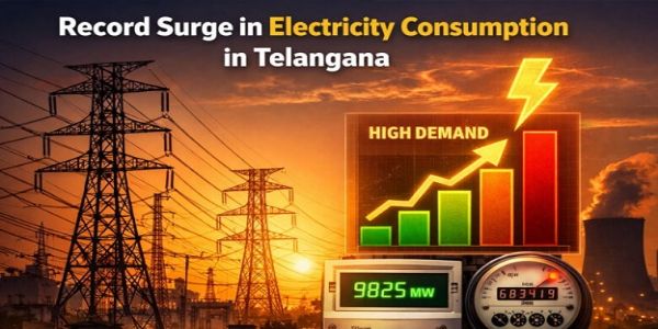تلنگانہ میں بجلی کی کھپت میں ریکارڈ اضافہ درج