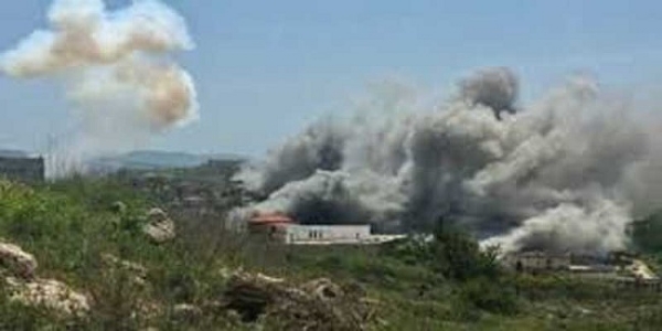 اسرائیل کے حملے کے بعد جنوبی لبنان کے شہر نبطیہ کا منظر۔ فوٹو: انٹرنیٹ میڈیا