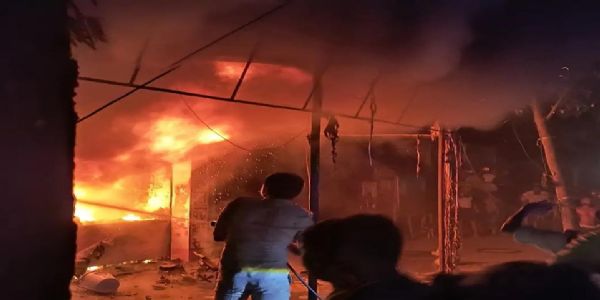 سپول میں زبردست آتشزدگی: 15 لاکھ کی املاک جل کر خاکستر