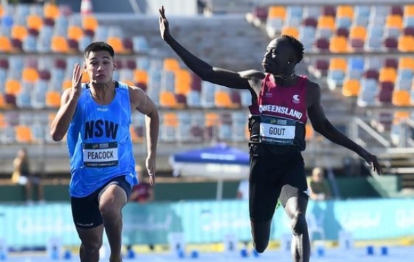 Sports-Athletics-GoutGout-100mfinal-AustralianJuni