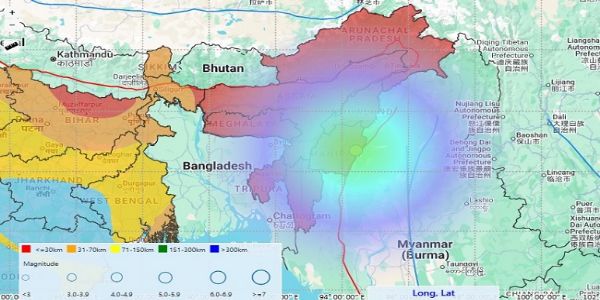 منی پور میں تین گھنٹے میں دو مرتبہ زلزلے کے جھٹکے محسوس ہوئے