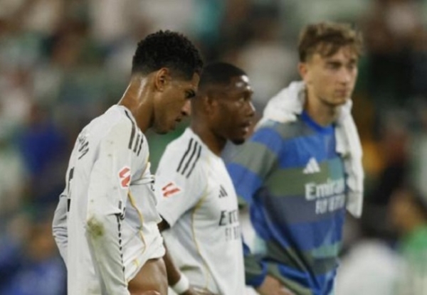 میچ کے بعد ریئل میڈرڈ کے کھلاڑی