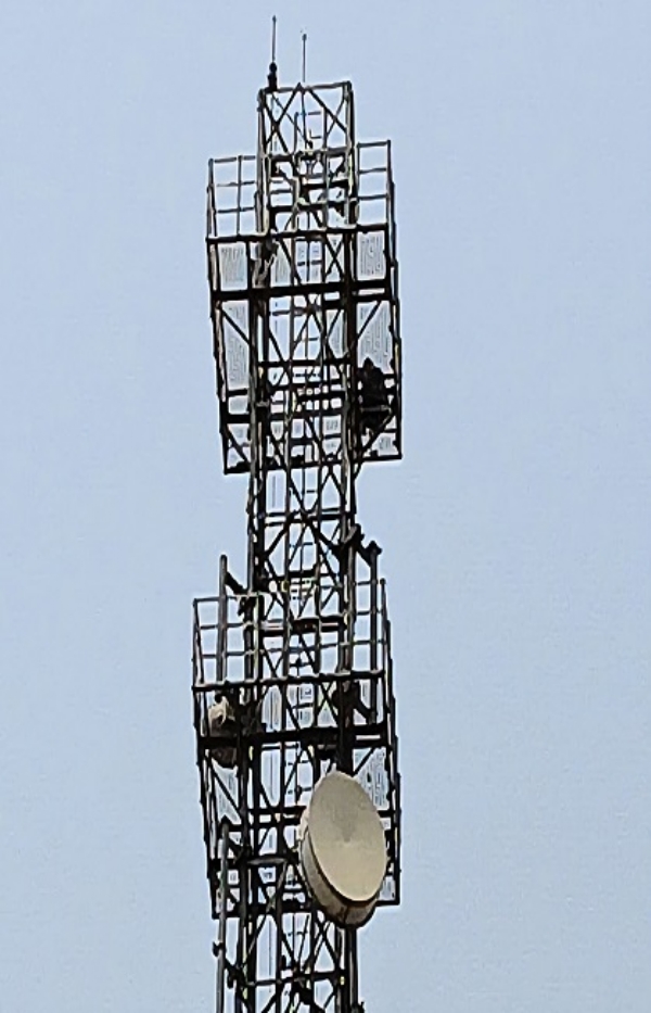 داؤد پور میں معشوقہ چڑھی موبائل ٹاور پر ، شادی  کے لئے بضد