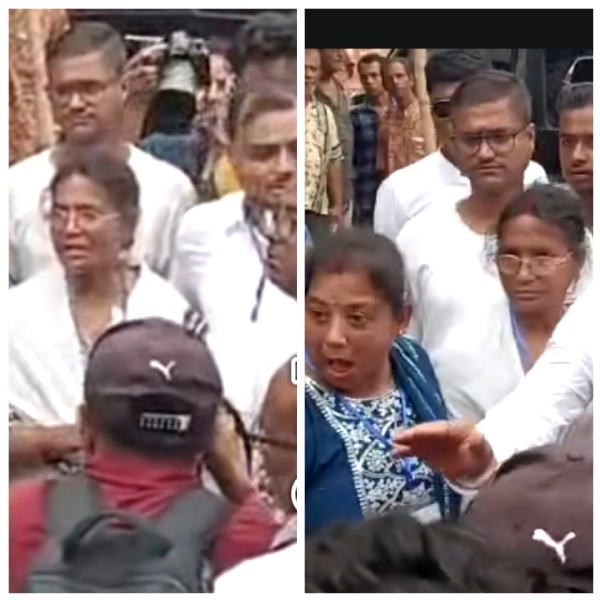 بی جے پی امیدوار رتنا دیوناتھ کے خلاف ’ گو بیک ‘ کے نعرے لگائے گئے