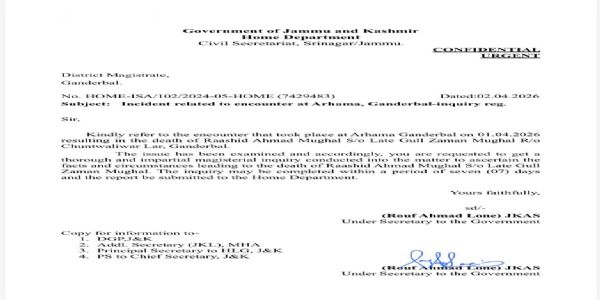 لیفٹیننٹ گورنر منوج سنہا نے گاندربل انکاؤنٹر کی مجسٹریل جانچ کا حکم دیا