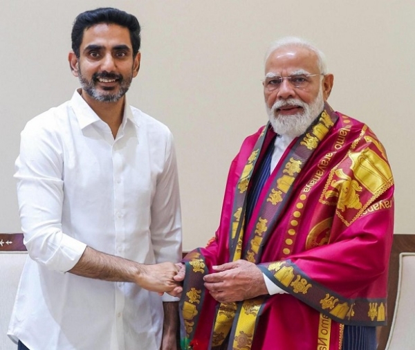 نارا لوکیش کی وزیراعظم نریندر مودی سے ملاقات