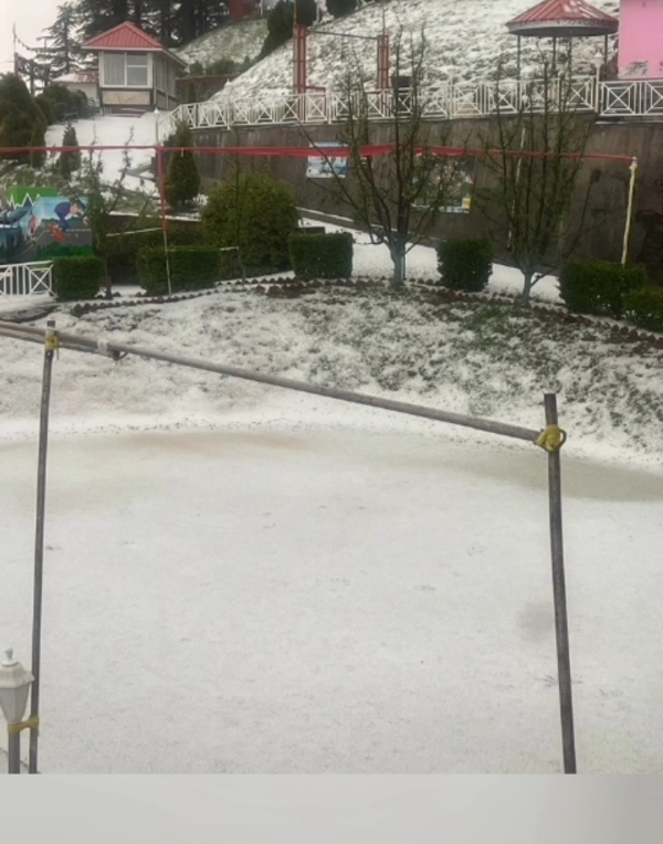 موسلادھار بارش اورژالہ باری سے شملہ کی ٹریفک سست ، سردی کا احساس