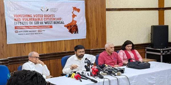 مغربی بنگال میں ووٹر رائٹس اور شہریت سے متعلق خدشات پر اے پی سی آر کی پریس کانفرنس