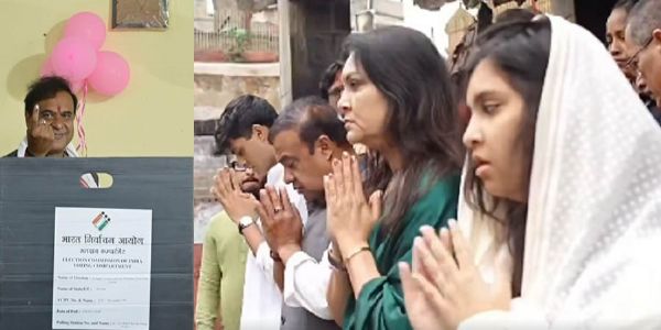 آسام کے وزیر اعلیٰ نے اہلیہ، بیٹے اور بیٹی کے ساتھ ووٹ ڈالا