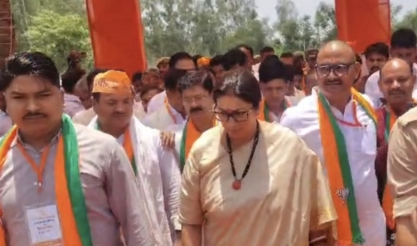 UP-BJP-SMRITI-IRANI-VISIT-AMETHI- UP-BJP-SMRITI-IRANI-VISIT-AMETHI-