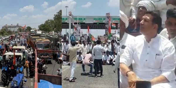 کسانوں کے مسائل کو لیکر کانگریس کا ریاست گیر چکا جام، گوالیار-مرینا میں گرفتاریاں، شاجاپور میں پولیس سے نوک جھونک