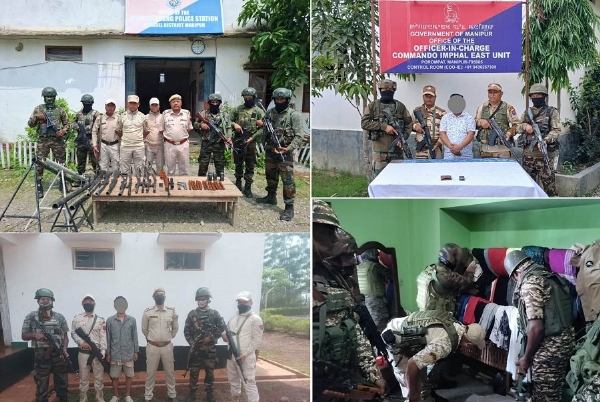 Manipur-Militants-Arrest-Arms-Ammunition-Recovered Manipur-Militants-Arrest-Arms-Ammunition-Recovered