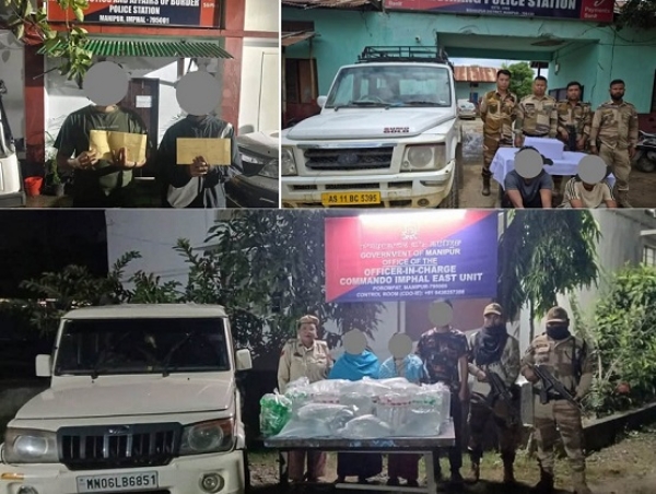 منی پور میں منشیات کے ساتھ گرفتار اسمگلروں کی تصویر منی پور میں منشیات کے ساتھ گرفتار اسمگلروں کی تصویر