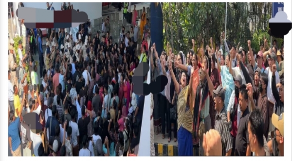 منی پور: ریمس ہسپتال کے احاطے میں احتجاج اور جھڑپیں، آنسو گیس کے گولے داغے گئے منی پور: ریمس ہسپتال کے احاطے میں احتجاج اور جھڑپیں، آنسو گیس کے گولے داغے گئے