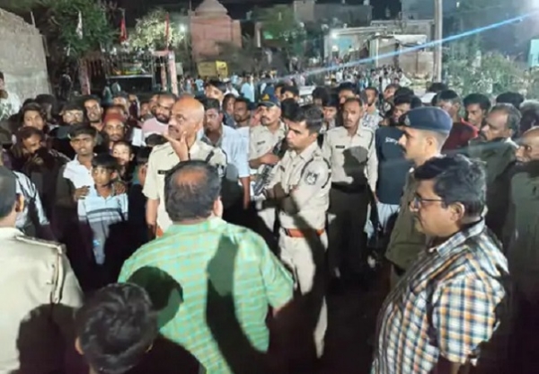 رتلام میں محرم کے جلوس کے دوران حادثے کے بعد کی صورتِ حال۔