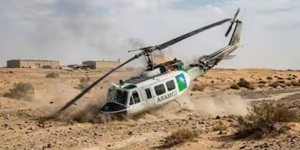 راس تنورة میں سعودی آرامکو کا ہیلی کاپٹر گر کر تباہ، 14 افراد جاں بحق