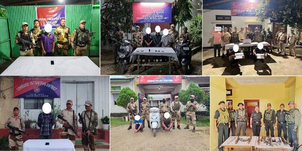 منی پور میں پولیس کی عسکریت پسندوں کے خلاف کارروائی، اسلحہ اور 5 کلو گرام افیون برآمد
