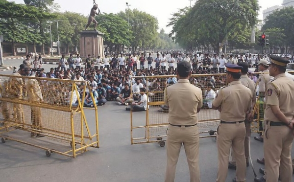 PROTEST MAHA PUNE RESTRICTIONS IMPOSED PROTEST MAHA PUNE RESTRICTIONS IMPOSED